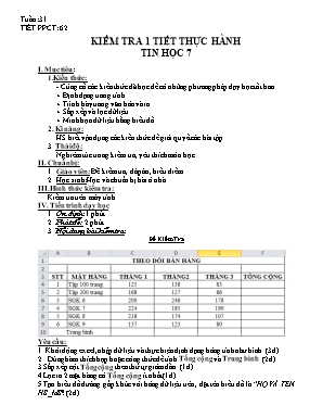 Giáo án Tin học Lớp 7 - Tiết 62 Kiểm tra 1 tiết thực hành